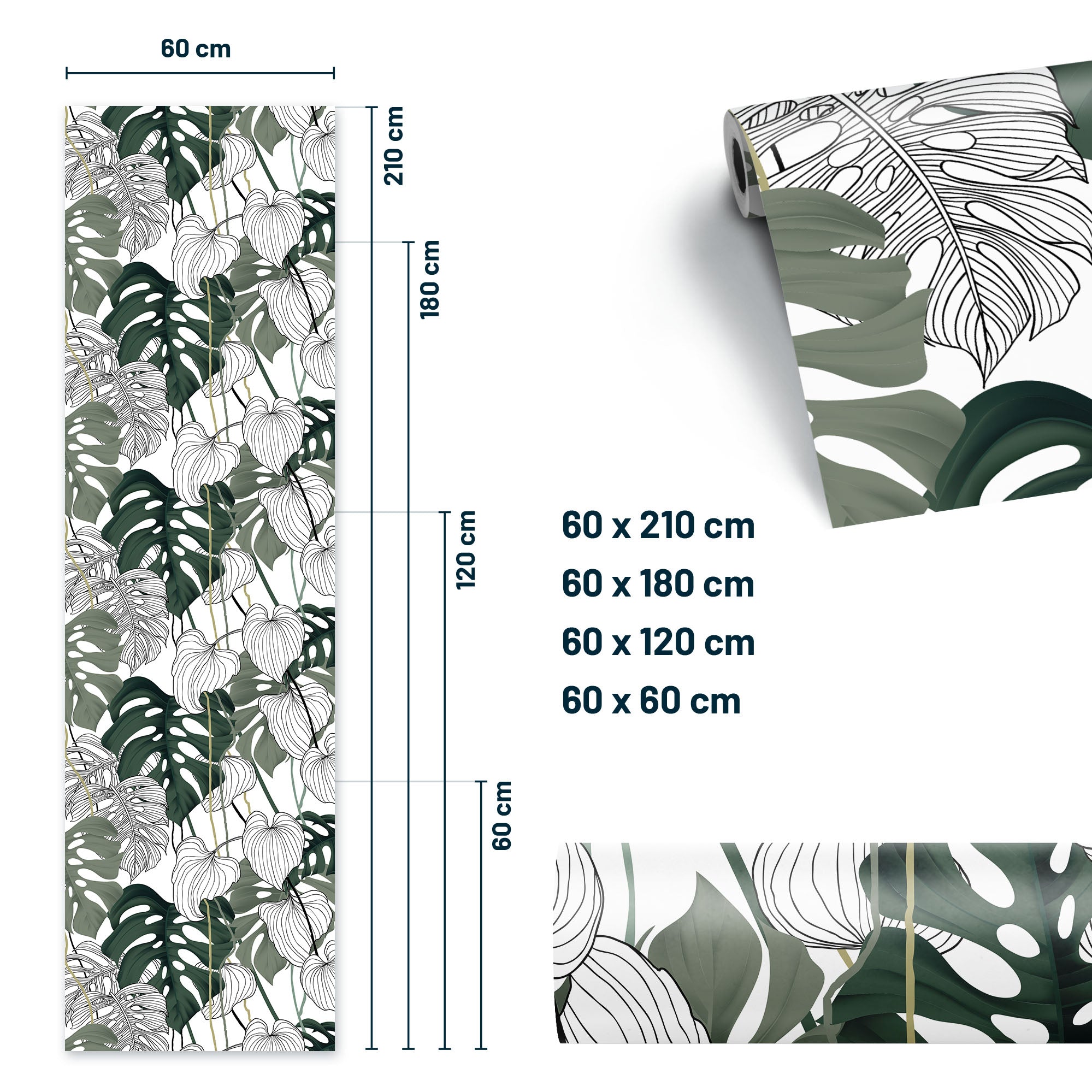 Furniture foil New Retro forest of leaves