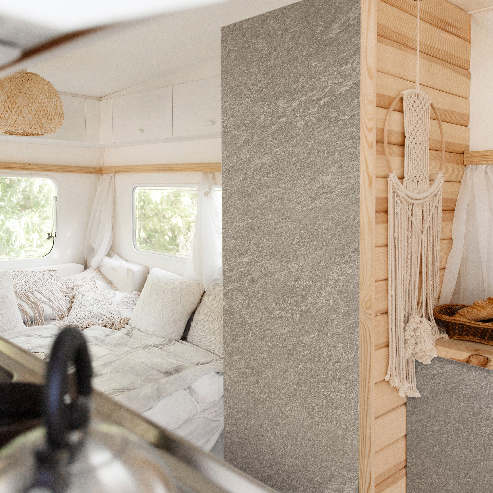 3D Naturstein-Dekor Möbelfolie Granit Pietra di Cardoso Grigio