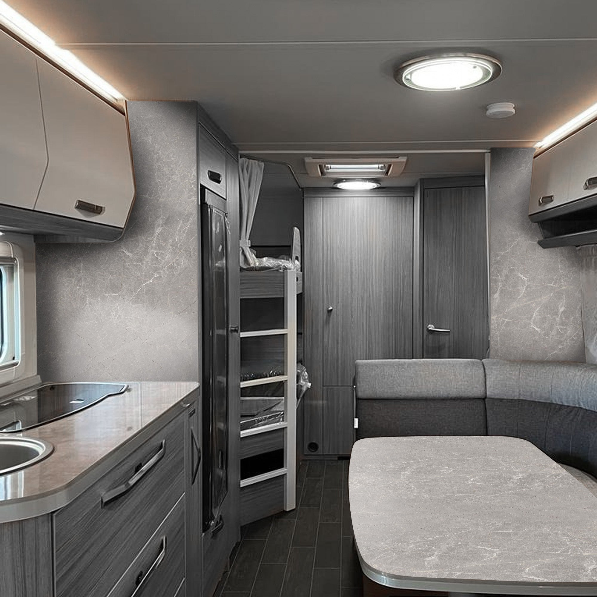 3D Naturstein-Dekor Möbelfolie Marmor Light Etruscan Grey