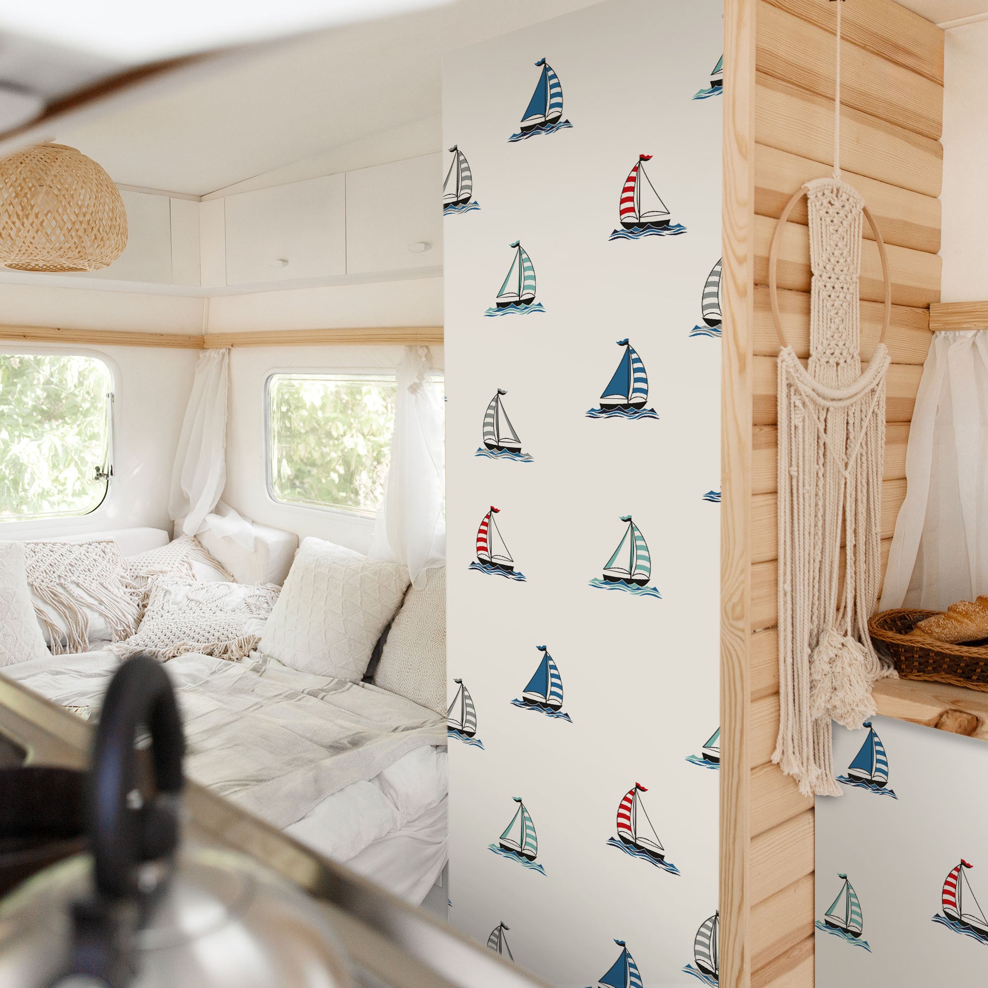 Furniture foil sailboats
