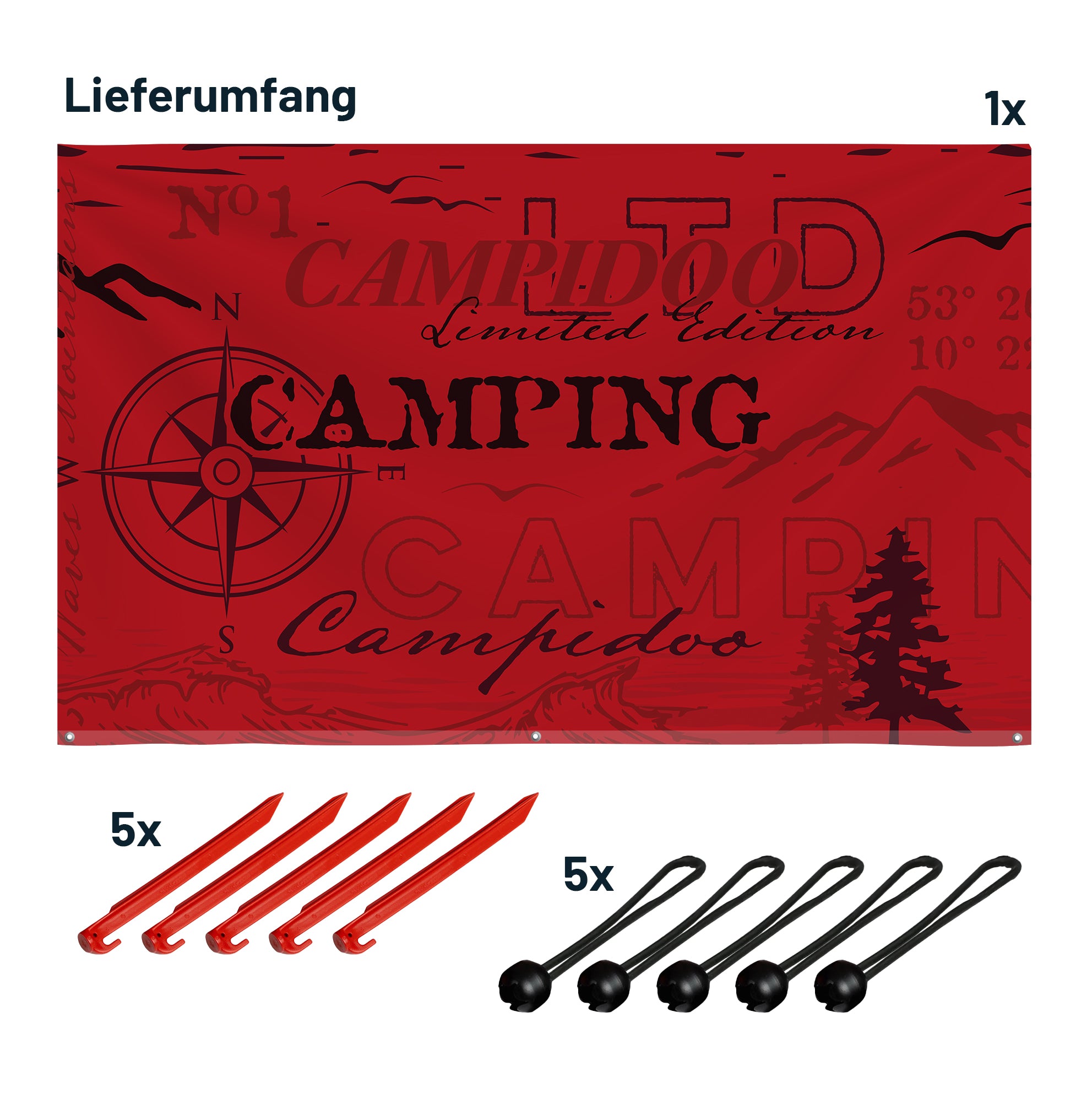 Sonnensegel CAMPIDOO SELECTED Rot