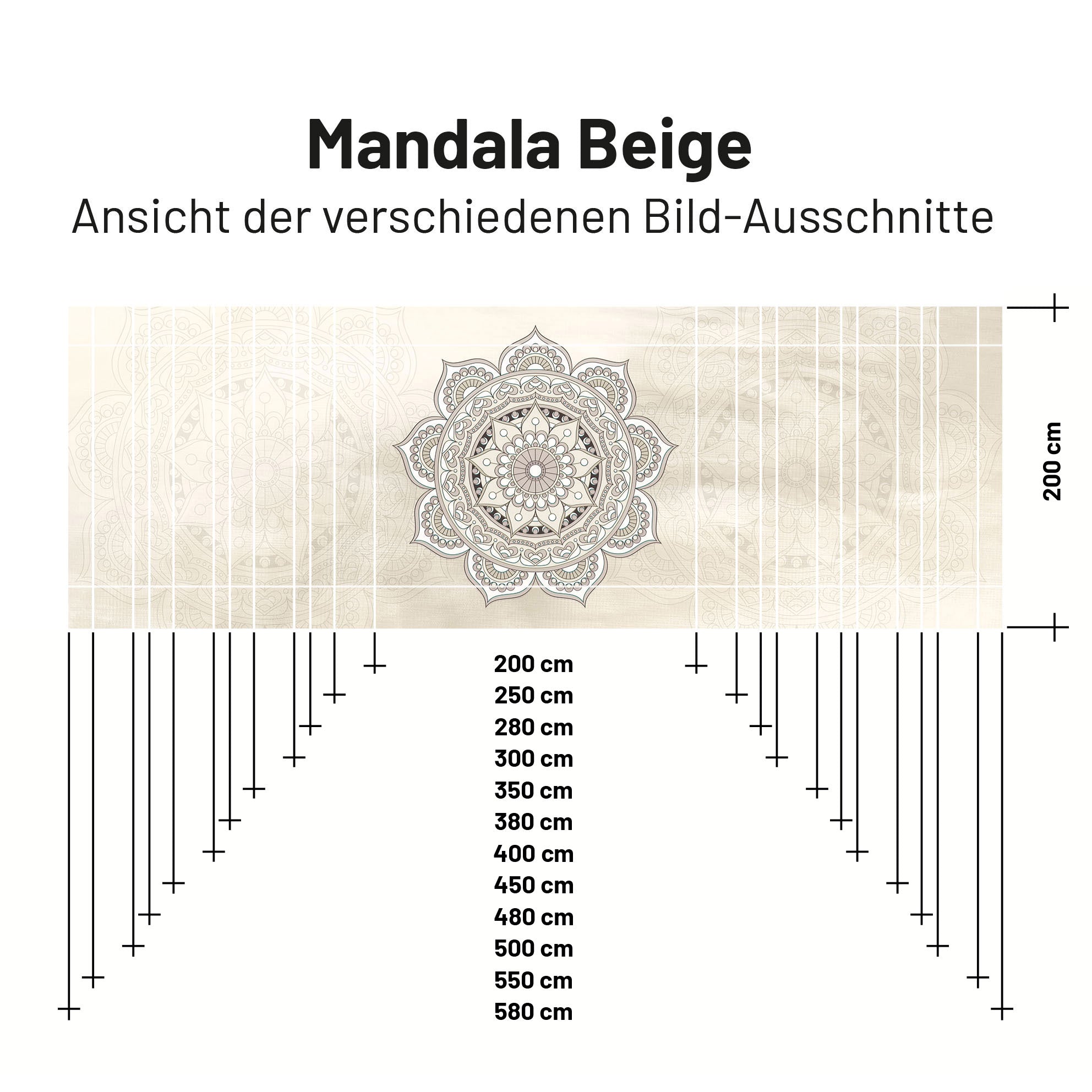 Restposten - Sonnensegel MANDALA Beige