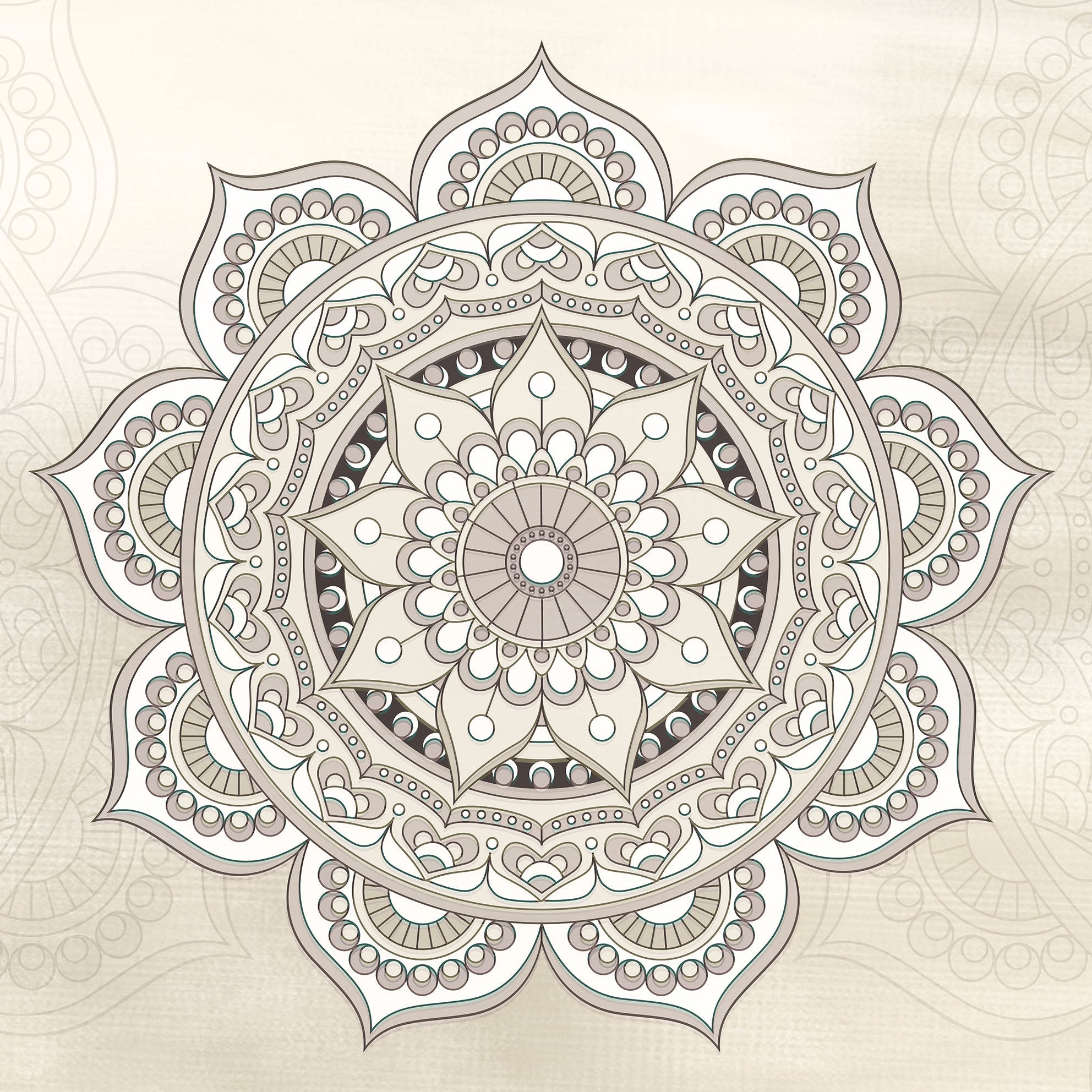 Restposten - Sonnensegel MANDALA Beige