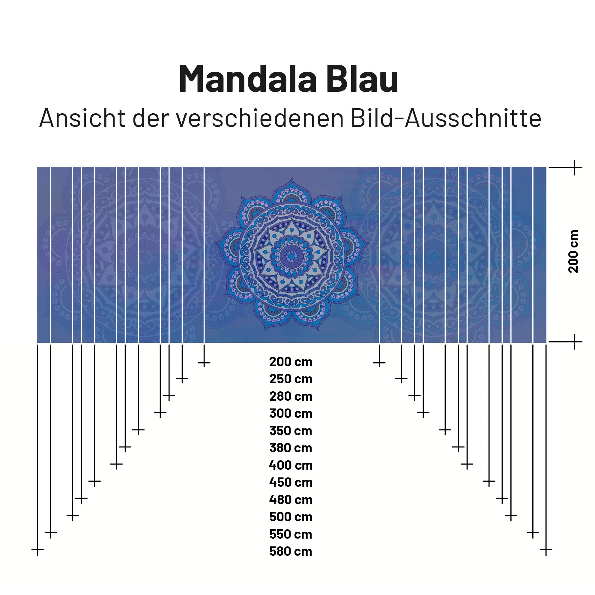 Sonnensegel MANDALA Blau