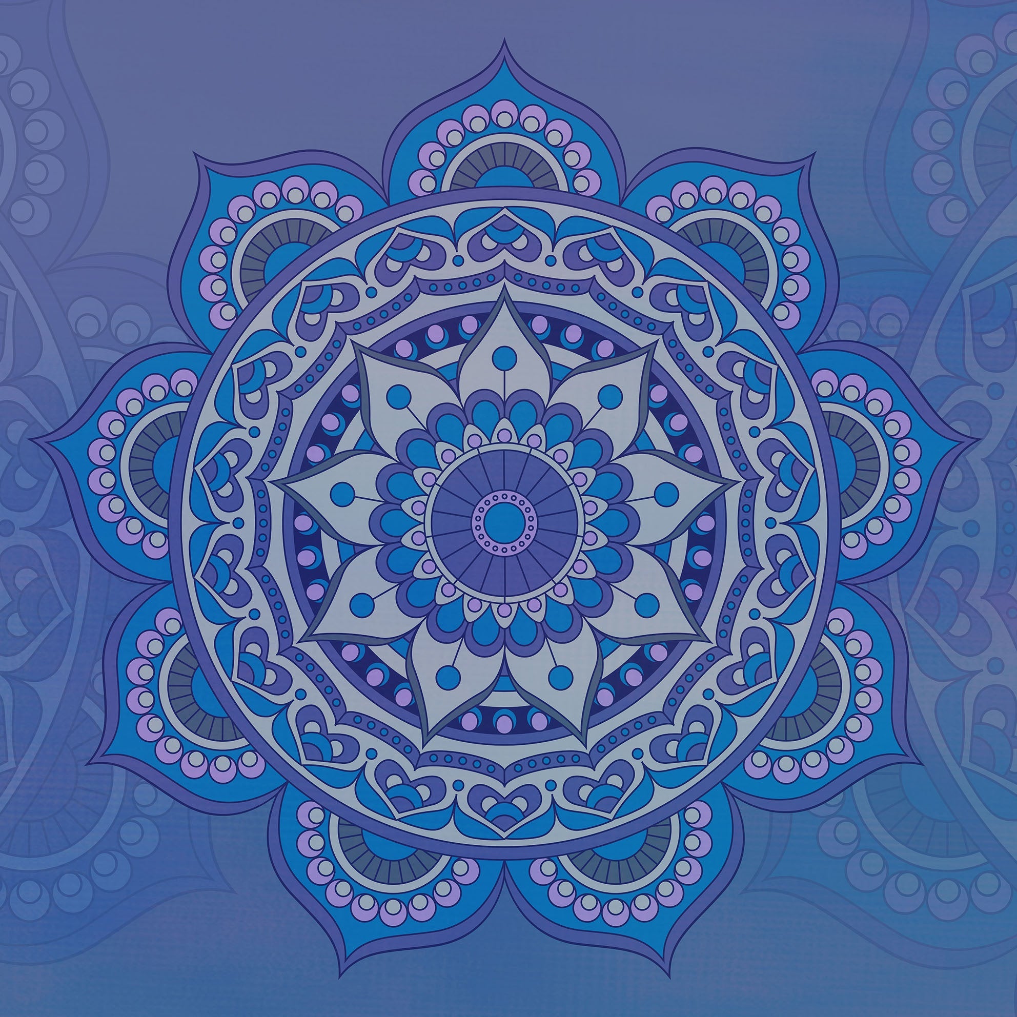 Restposten - Sonnensegel MANDALA Blau