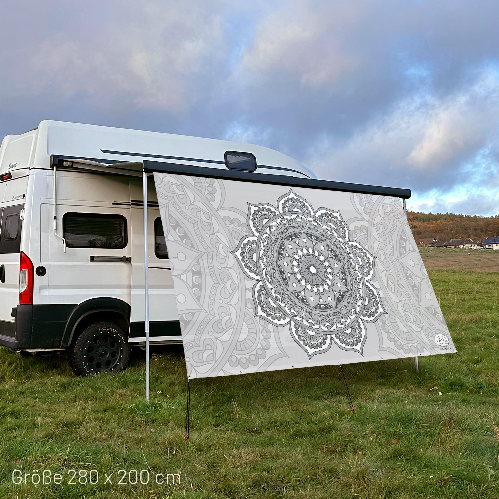 Sonnensegel MANDALA Grau