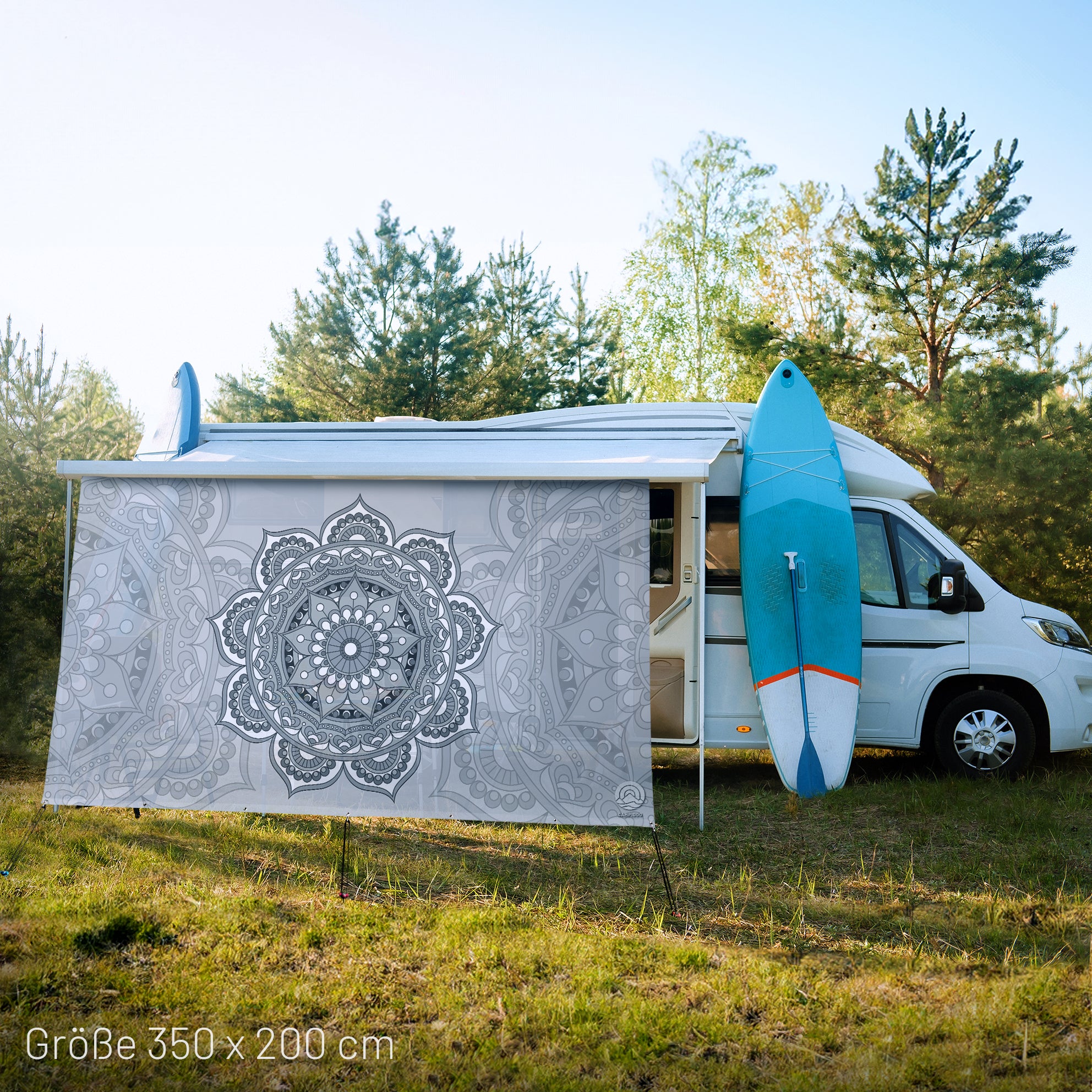 Sonnensegel MANDALA Grau