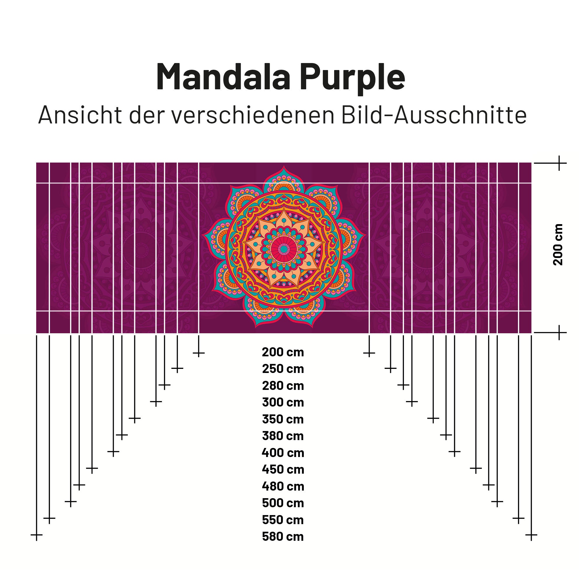 Sonnensegel MANDALA Purple