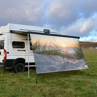 Campidoo Sonnensegel OSTSEE-STRAND für Wohnmobil und Wohnwagen – Textil-Markisensegel 200cm hoch