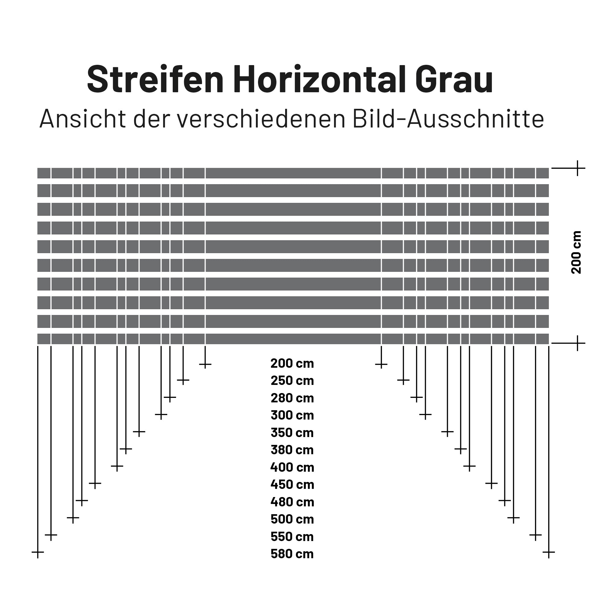Sonnensegel HORIZONT STRIPE Weiß/Grau