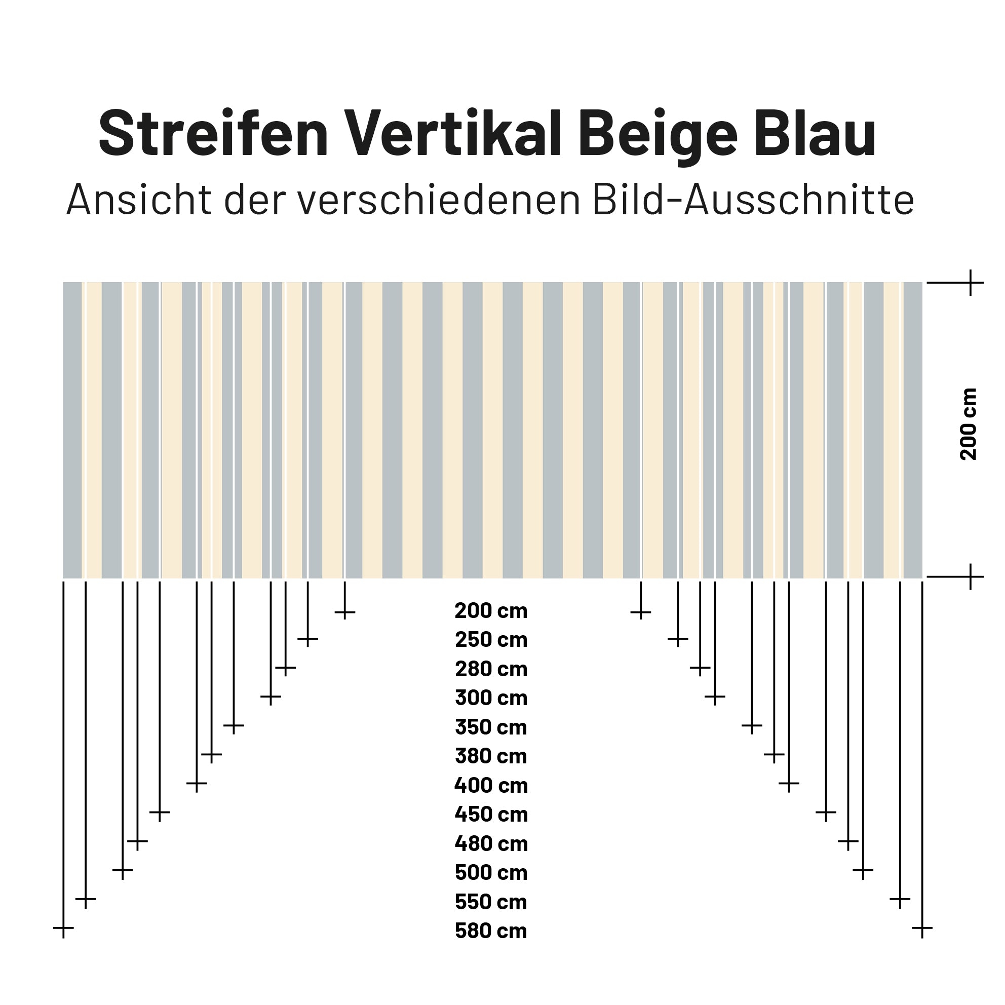 Sonnensegel STRIPE Beige/Blau