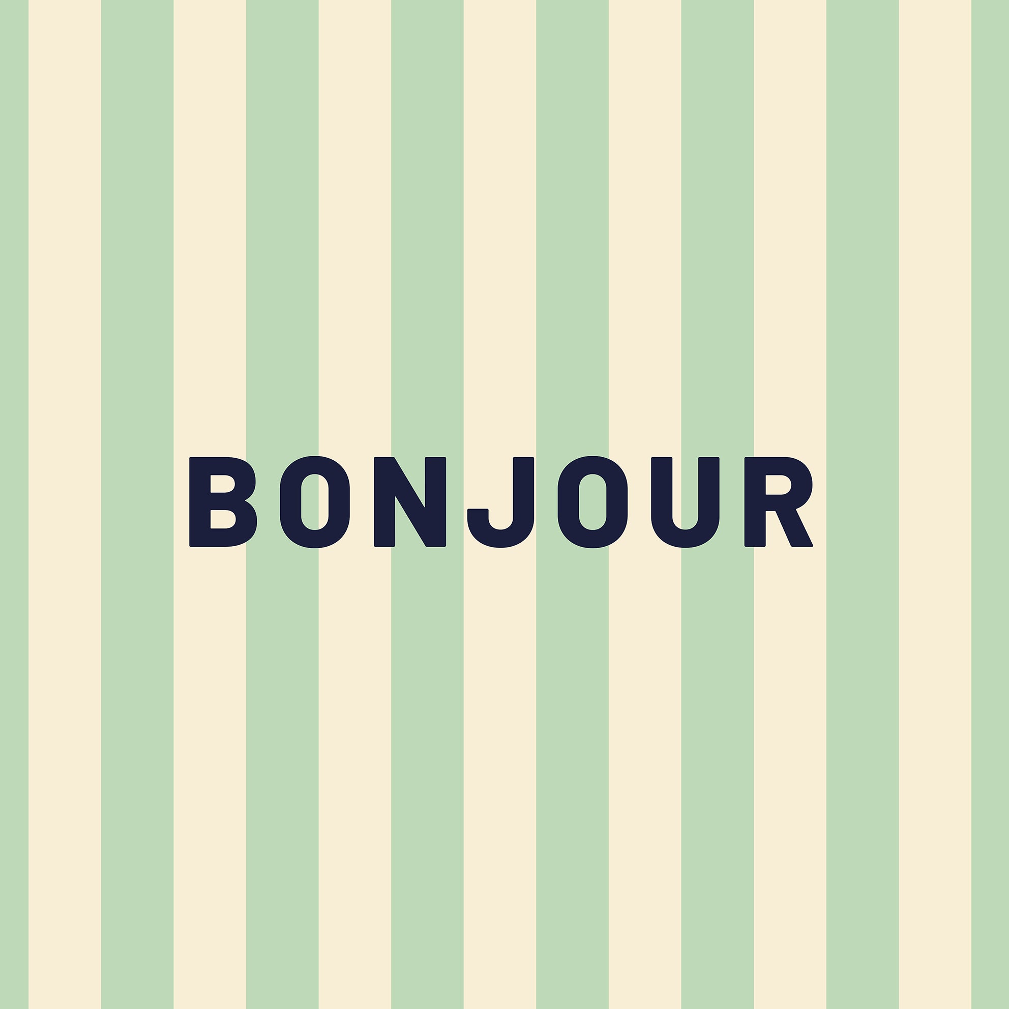 Sonnensegel STRIPE DEIN TEXT Beige/Grün