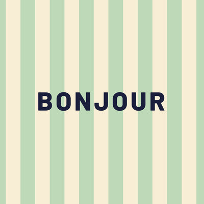Sonnensegel STRIPE DEIN TEXT Beige/Grün