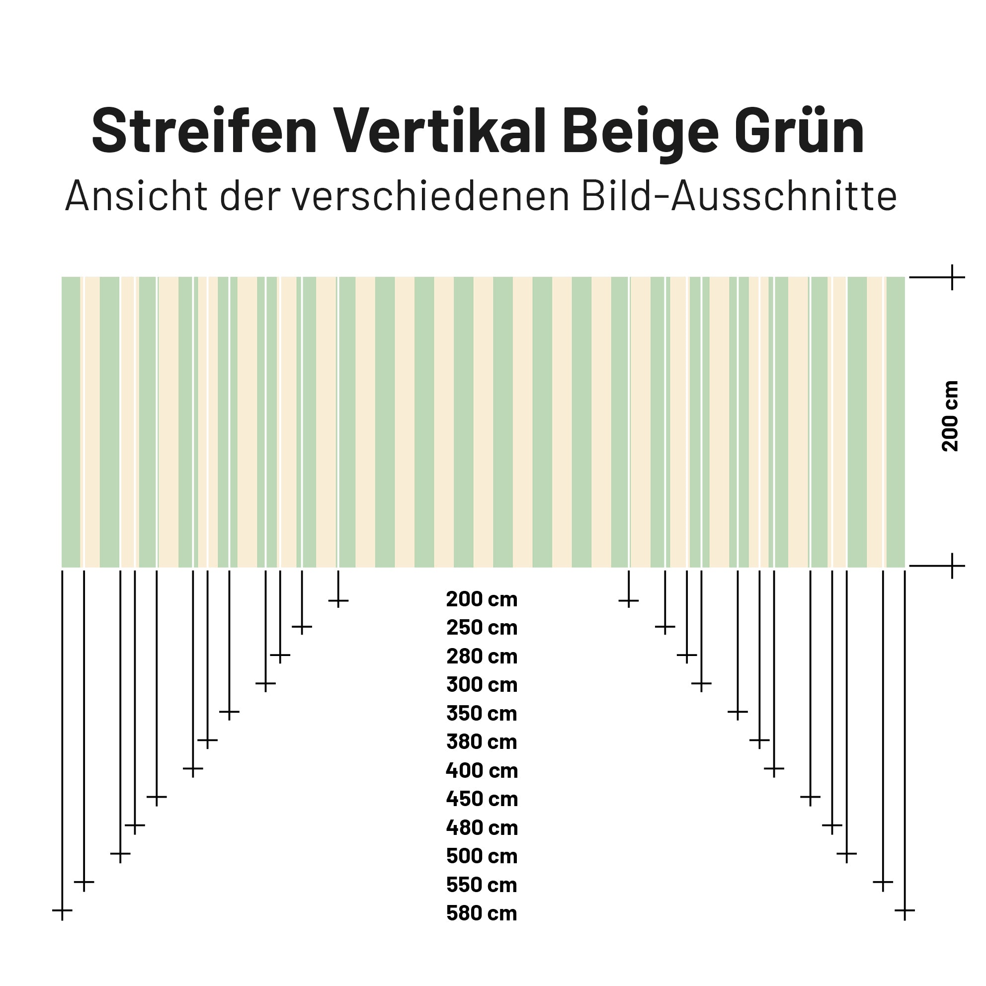Sonnensegel STRIPE Beige/Grün