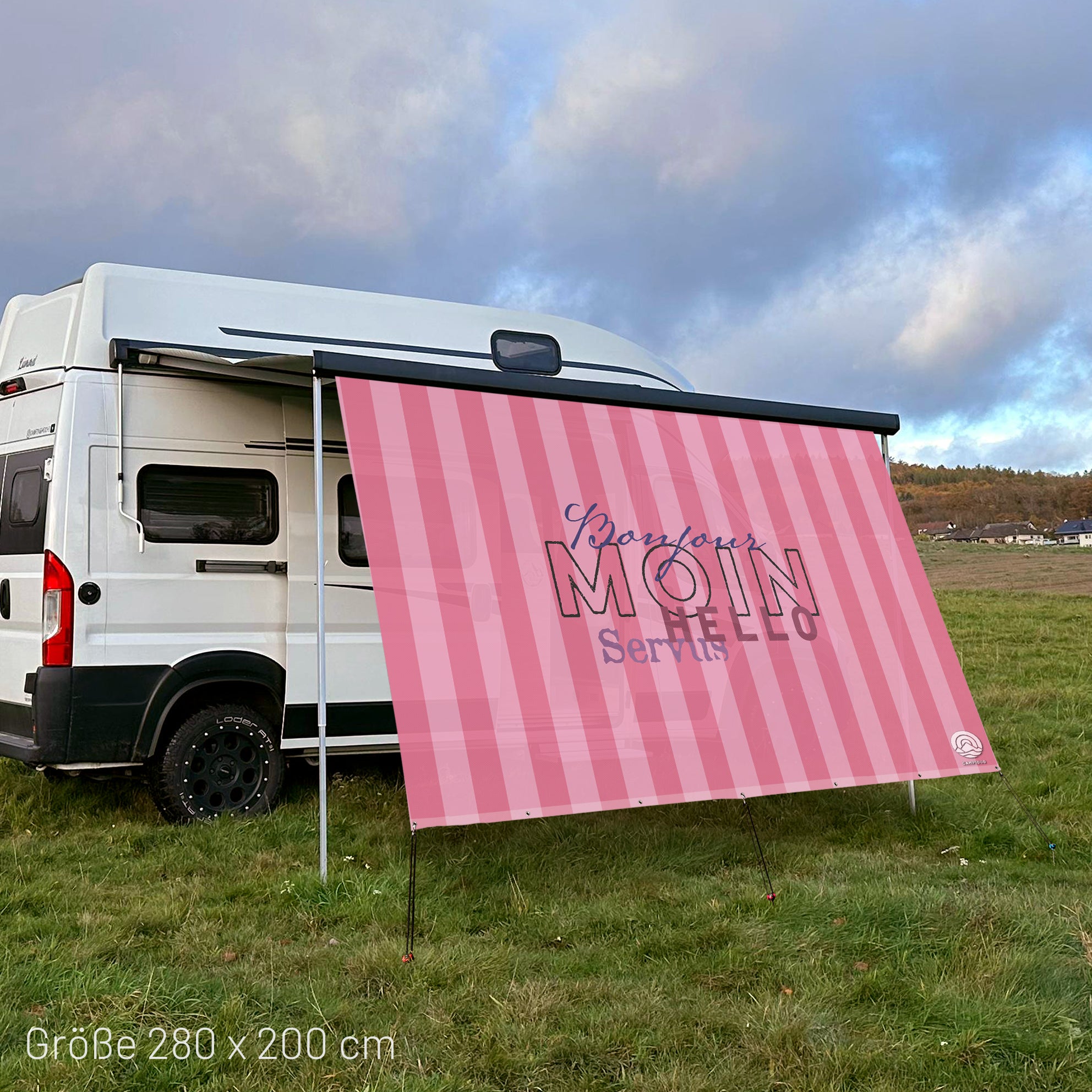 Sonnensegel STRIPE MOIN Rosa