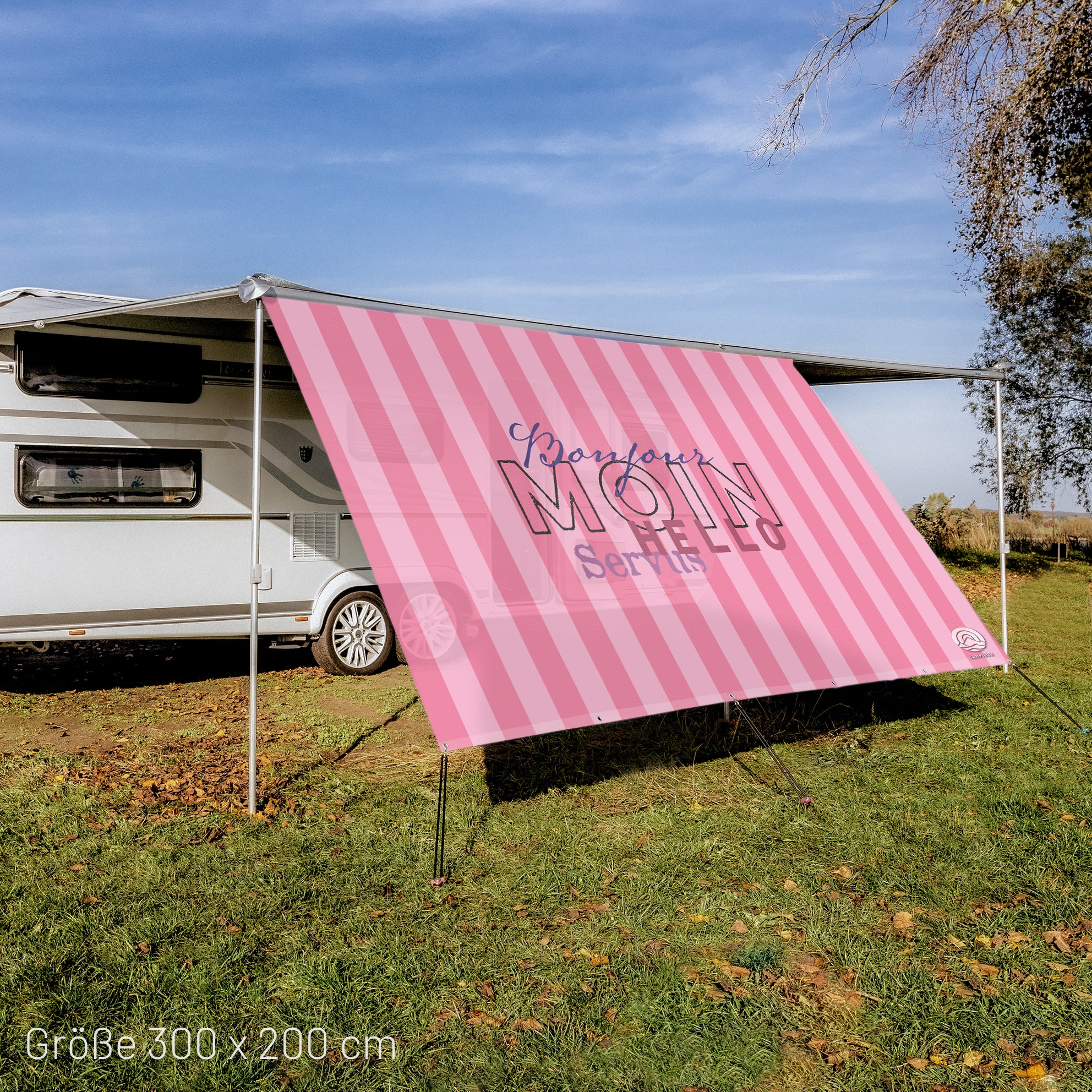 Sonnensegel STRIPE MOIN Rosa