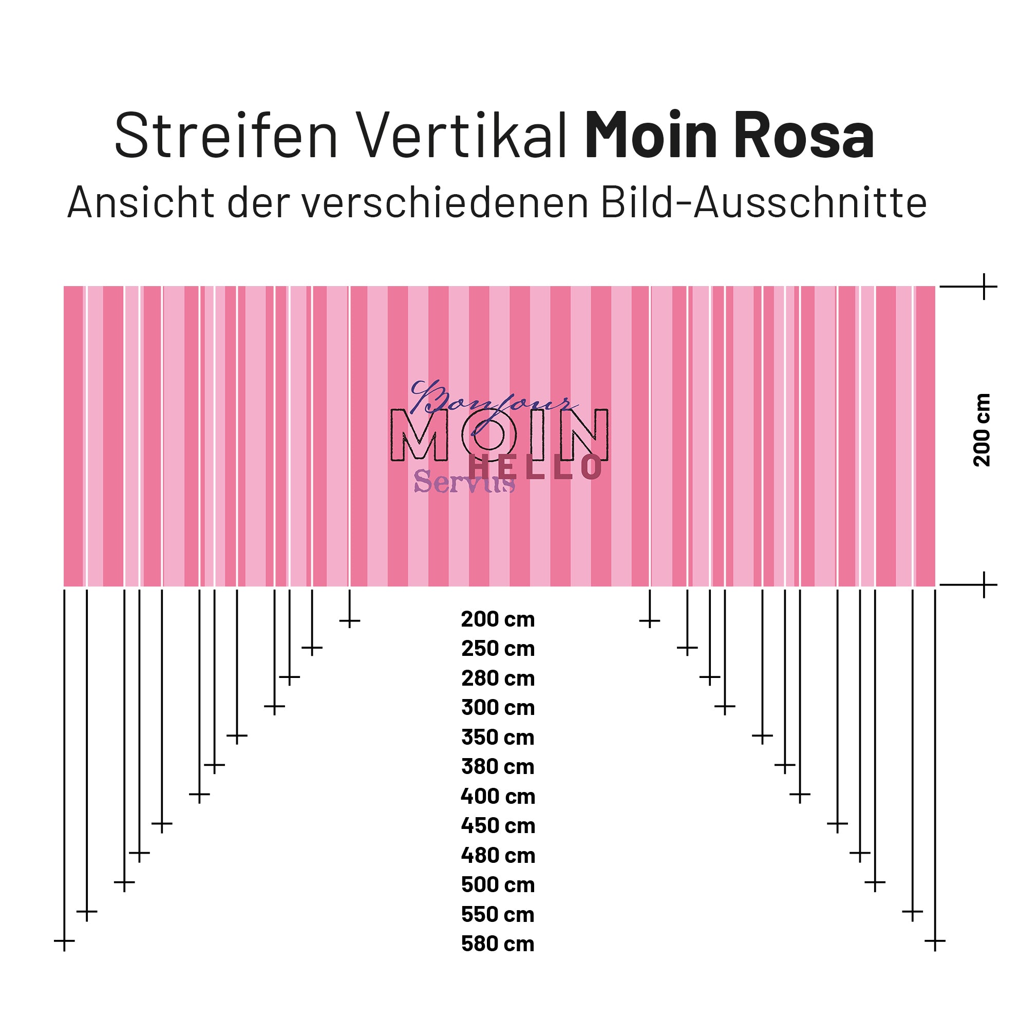 Sonnensegel STRIPE MOIN Rosa