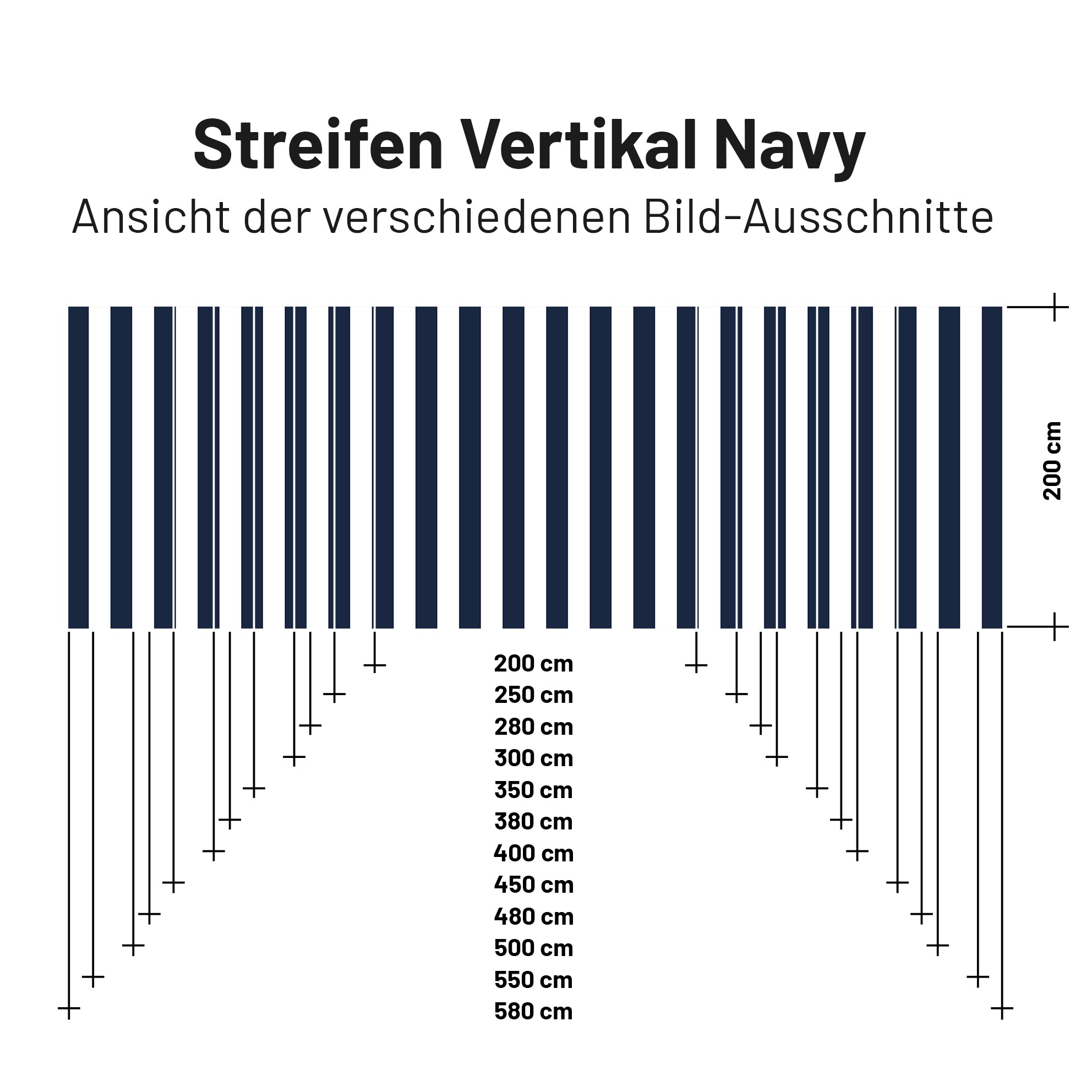 Sonnensegel STRIPE Weiß/Navy