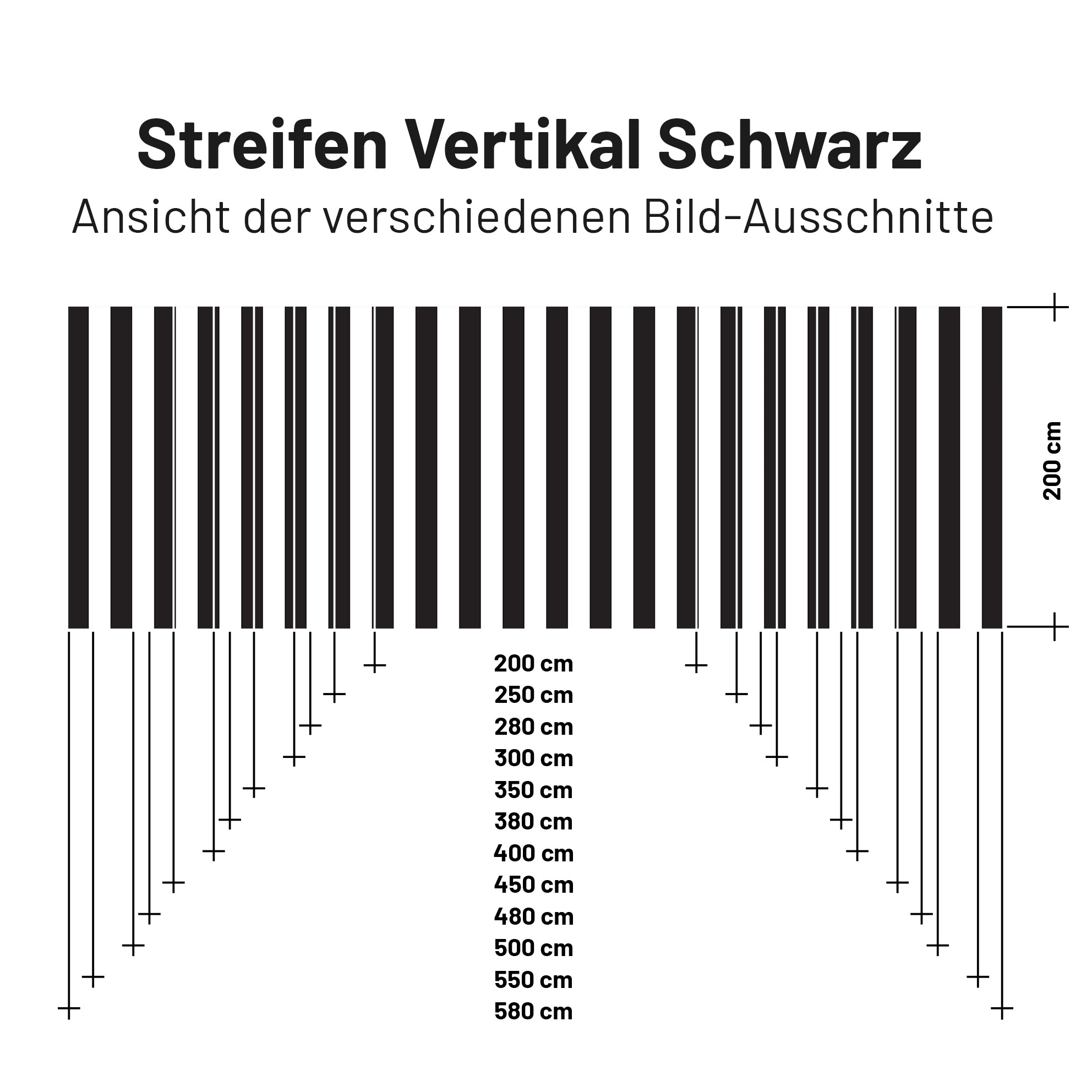 Sonnensegel STRIPE Weiß/Schwarz