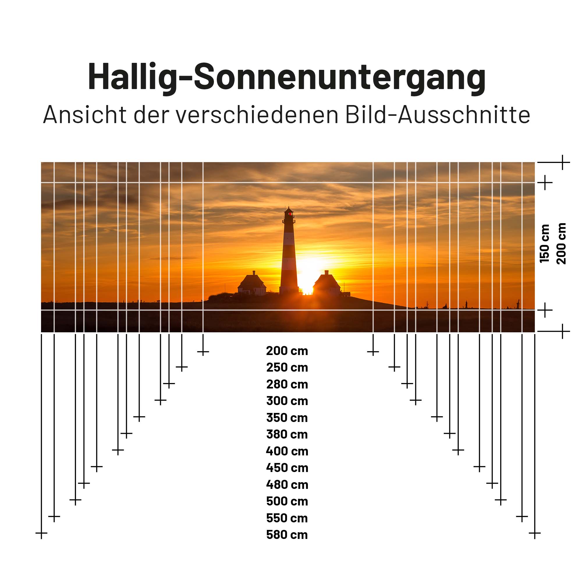 Vela solar textil HALLIG SUNSET 200cm de alto