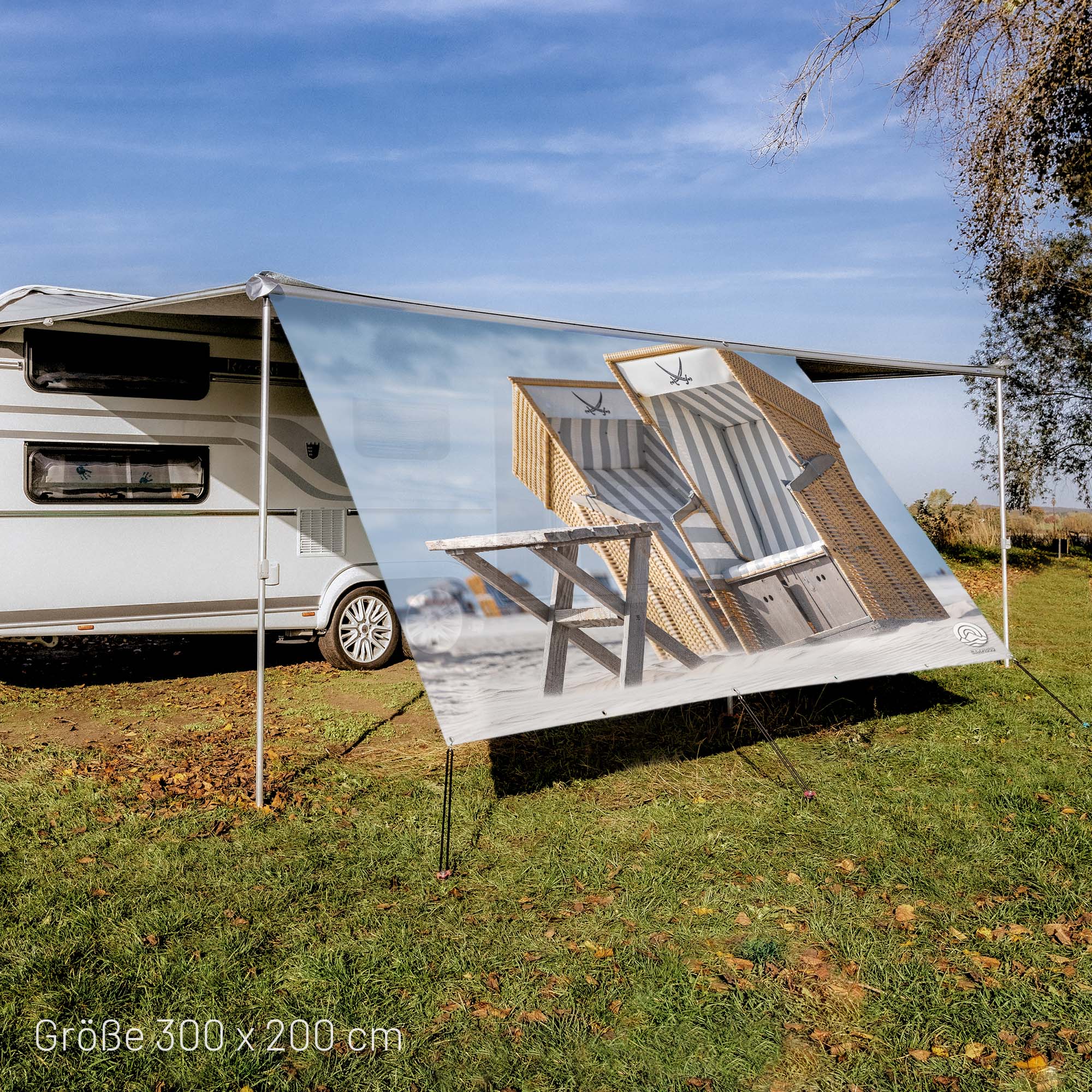 Toldo textil SILLAS DE PLAYA 200cm de alto