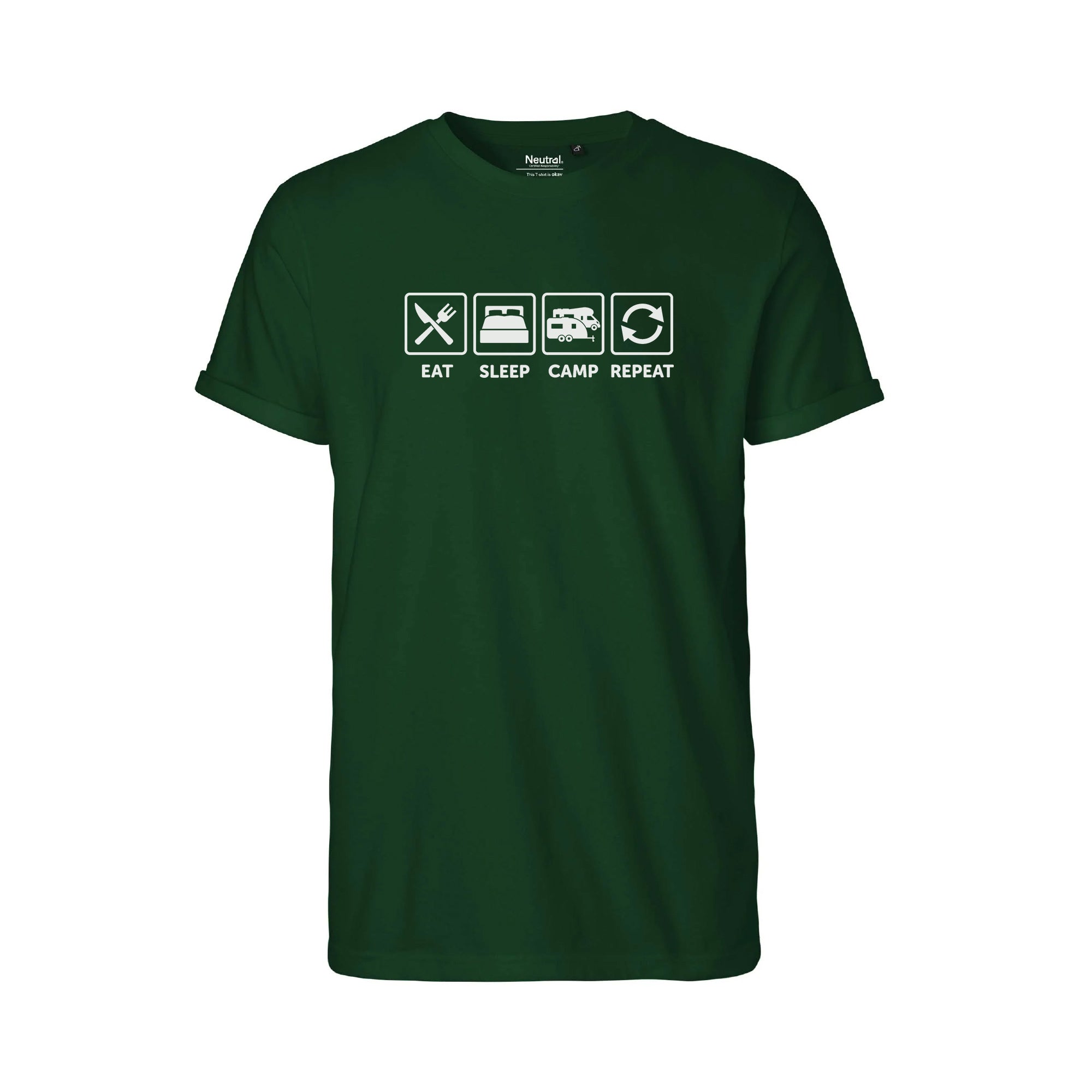 Camper T-Shirt "Eat Sleep Camp Repeat"