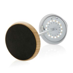 LED touch lamp with bamboo base