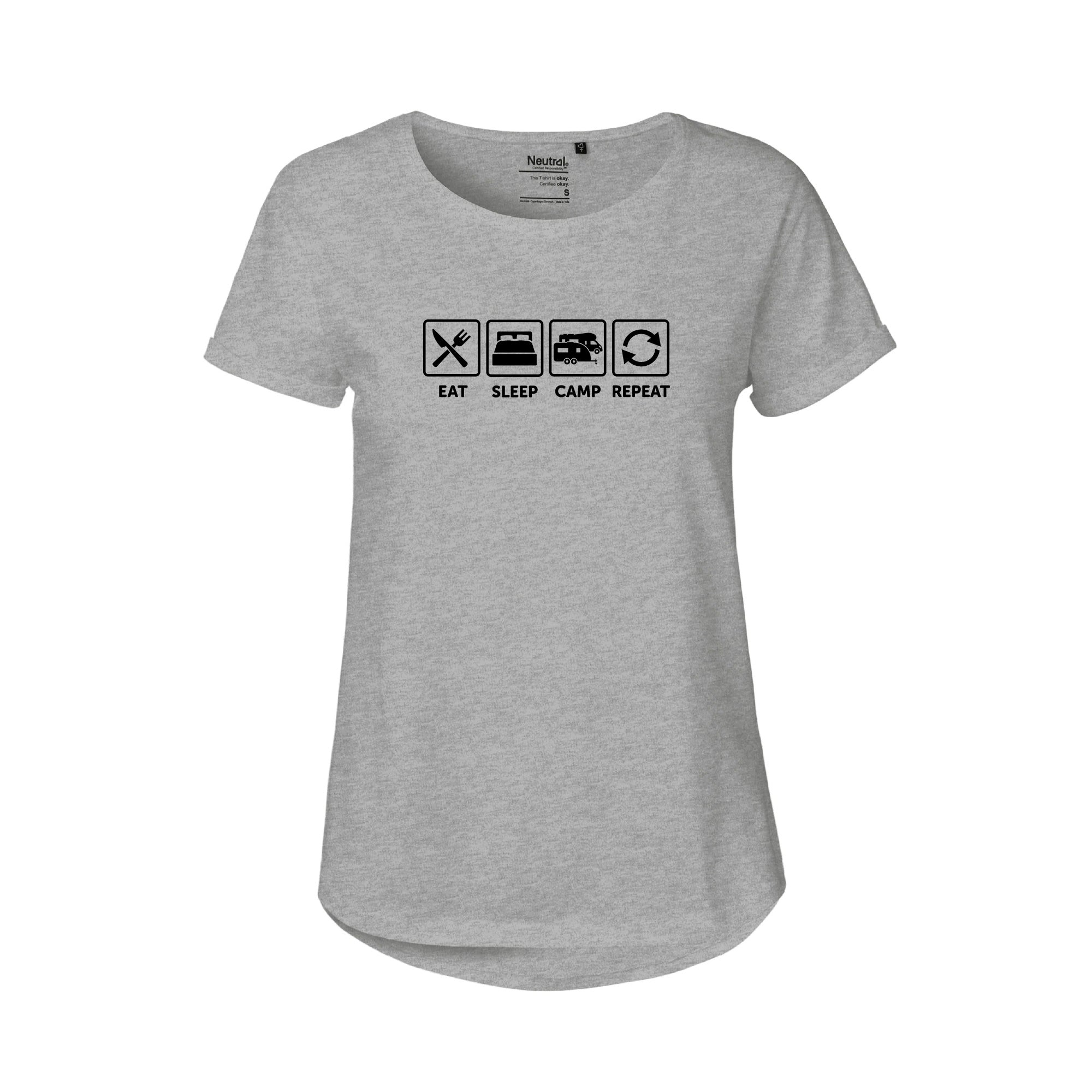 CamperInnen T-Shirt "Eat-Sleep-Camp-Repeat"