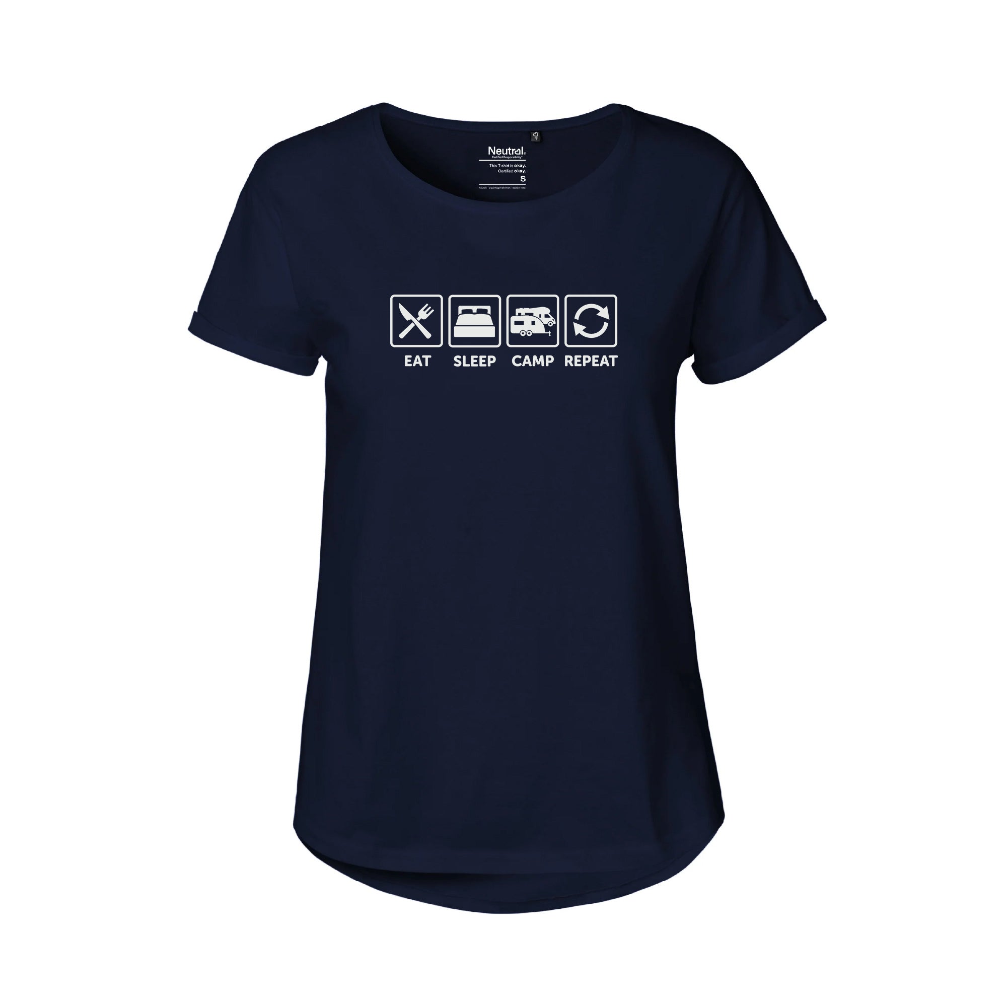 CamperInnen T-Shirt "Eat-Sleep-Camp-Repeat"