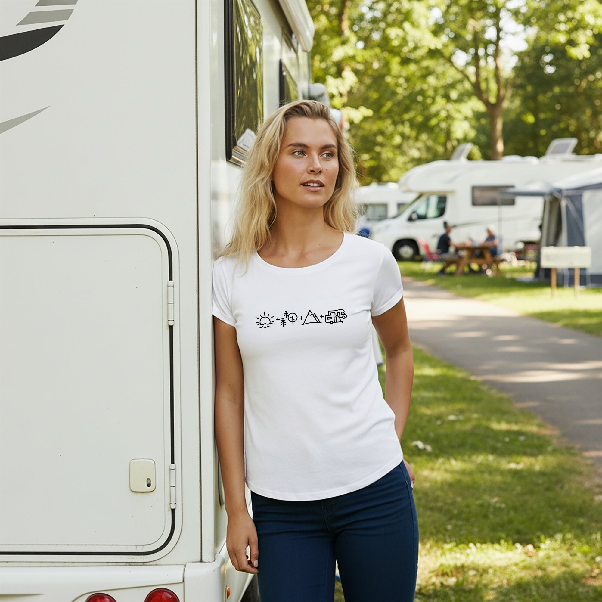 CamperInnen T-Shirt "Simple-Camp-Icons"