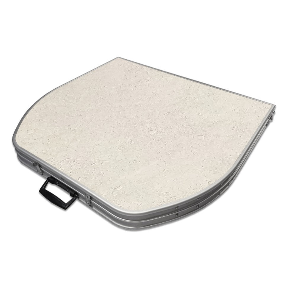 Campingtisch Oval 150x80cm inkl. Beton Dekor-Folierung
