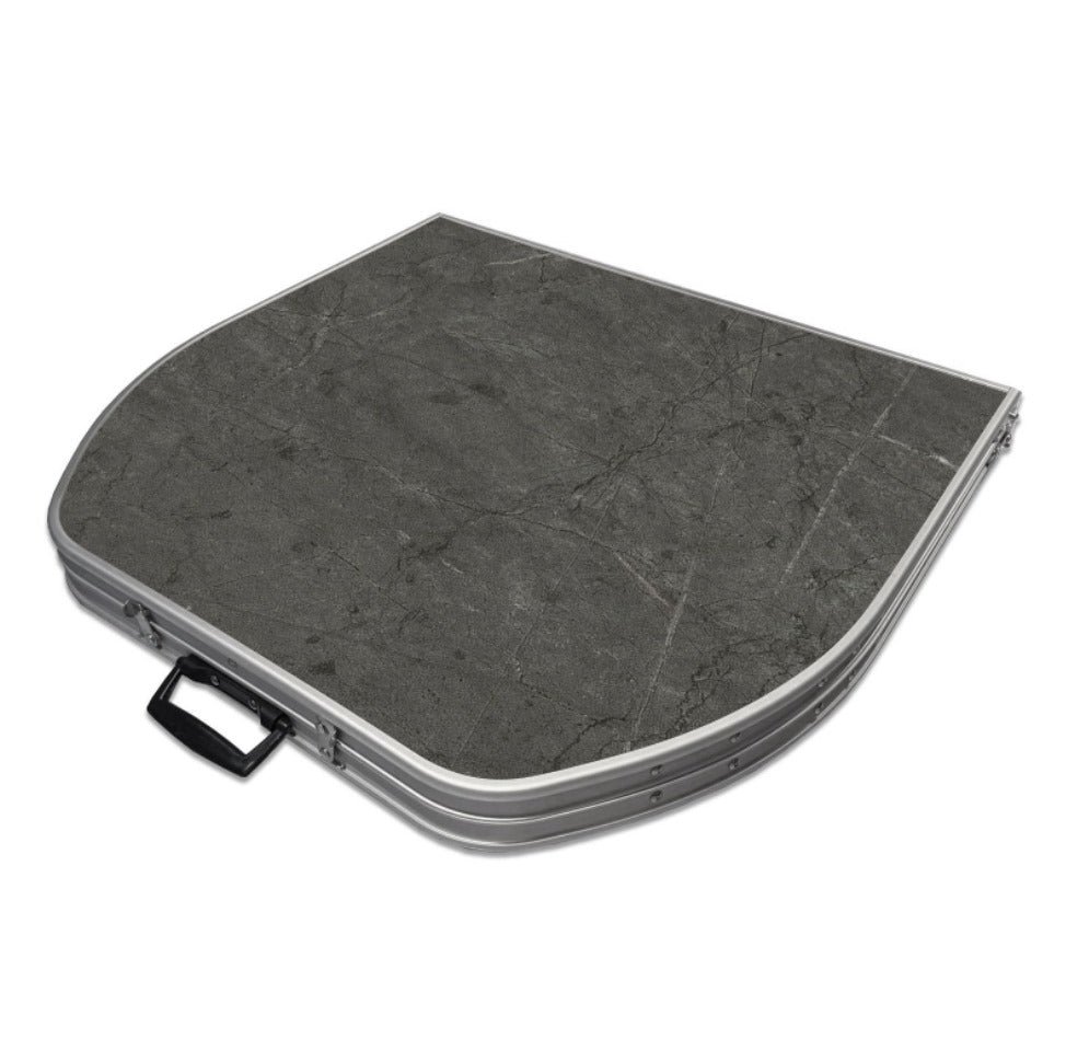 Campingtisch Oval 150x80cm inkl. Naturstein Dekor-Folierung