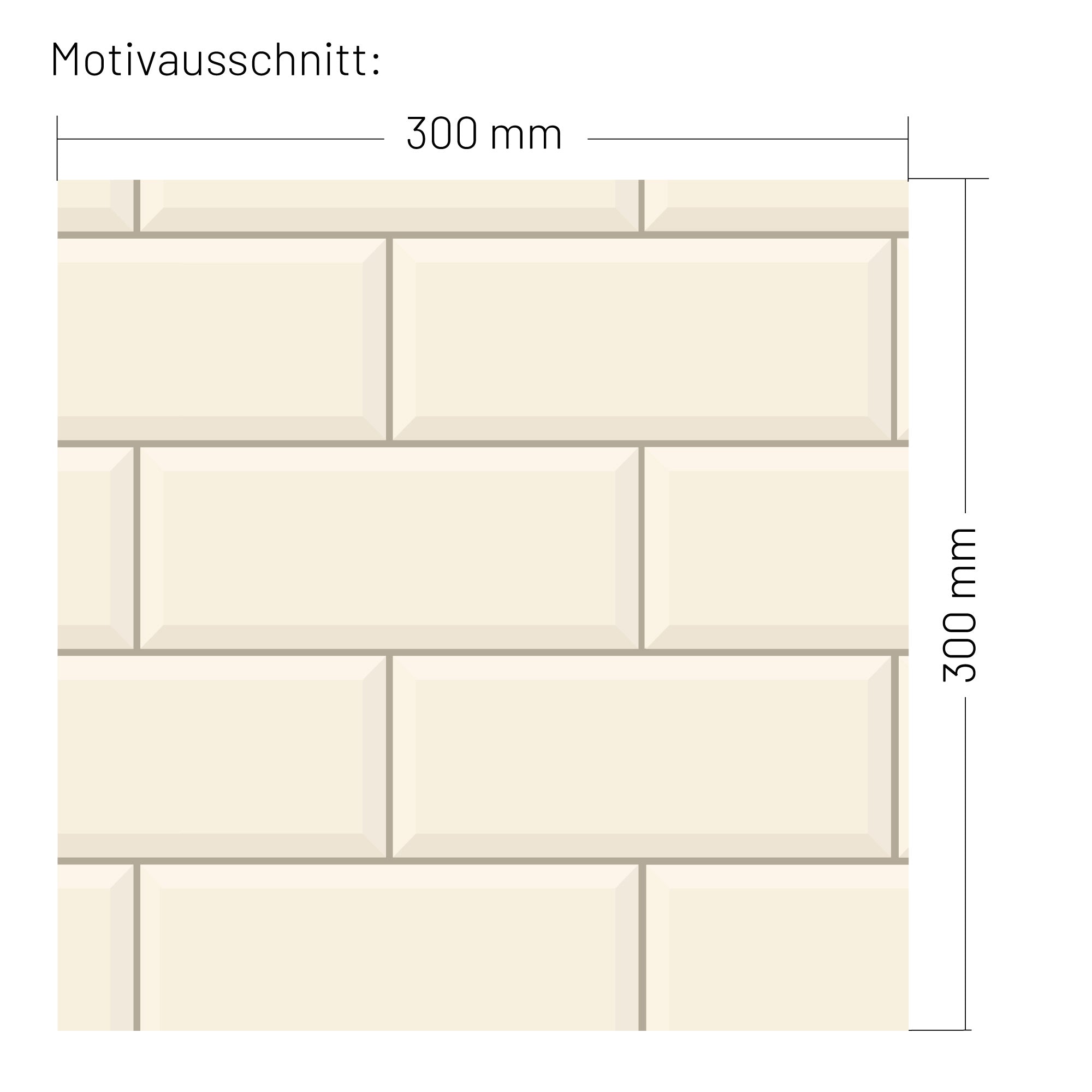 XXL Wand Dekorfolie "Metrofliesen Creme"