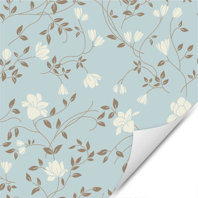 Möbelfolie Florales auf Blau