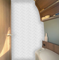 Wall foil tiles white