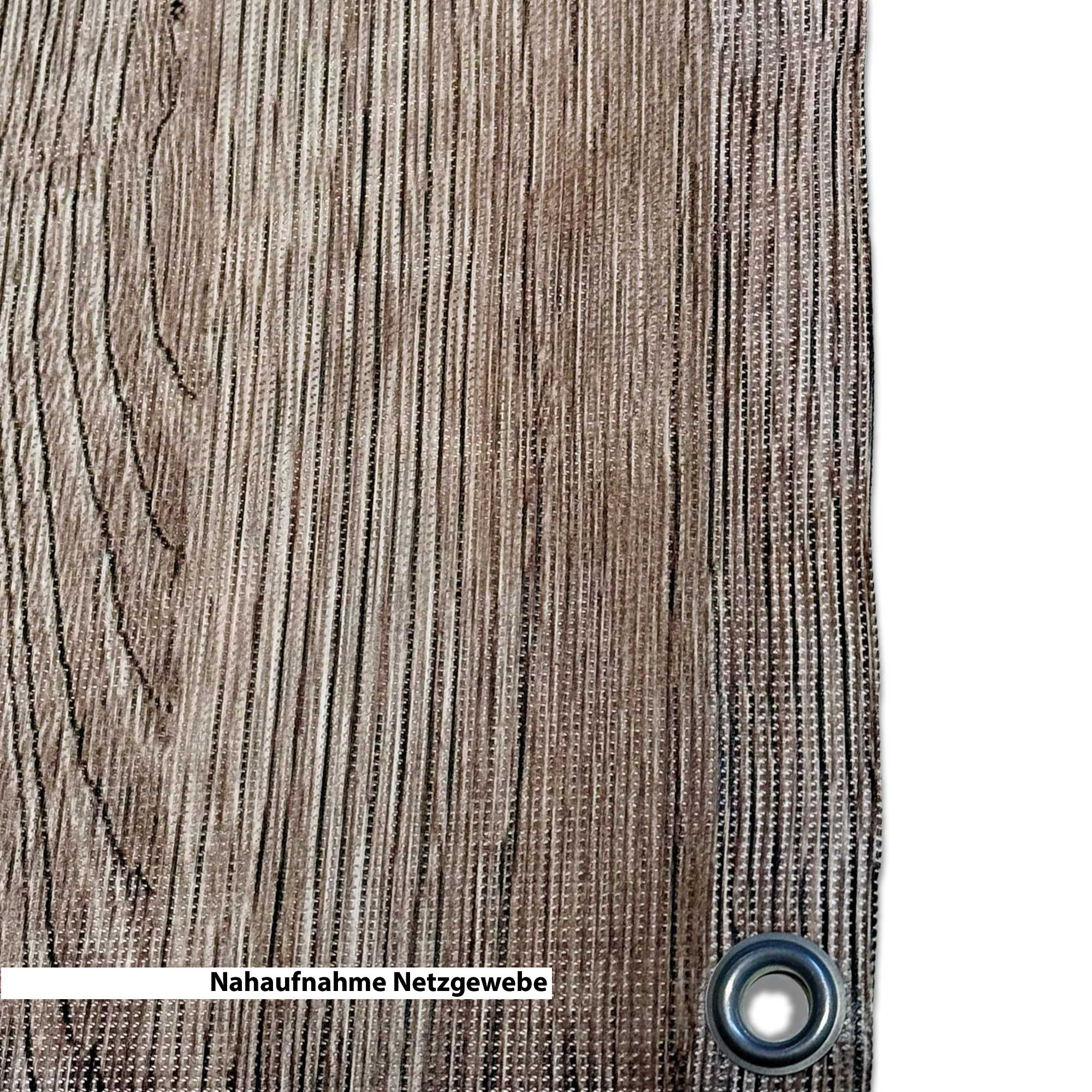 Zweiteiliger PVC Vorzeltteppich mit abnehmbarer Windschürze - "Schraffiert Grau"