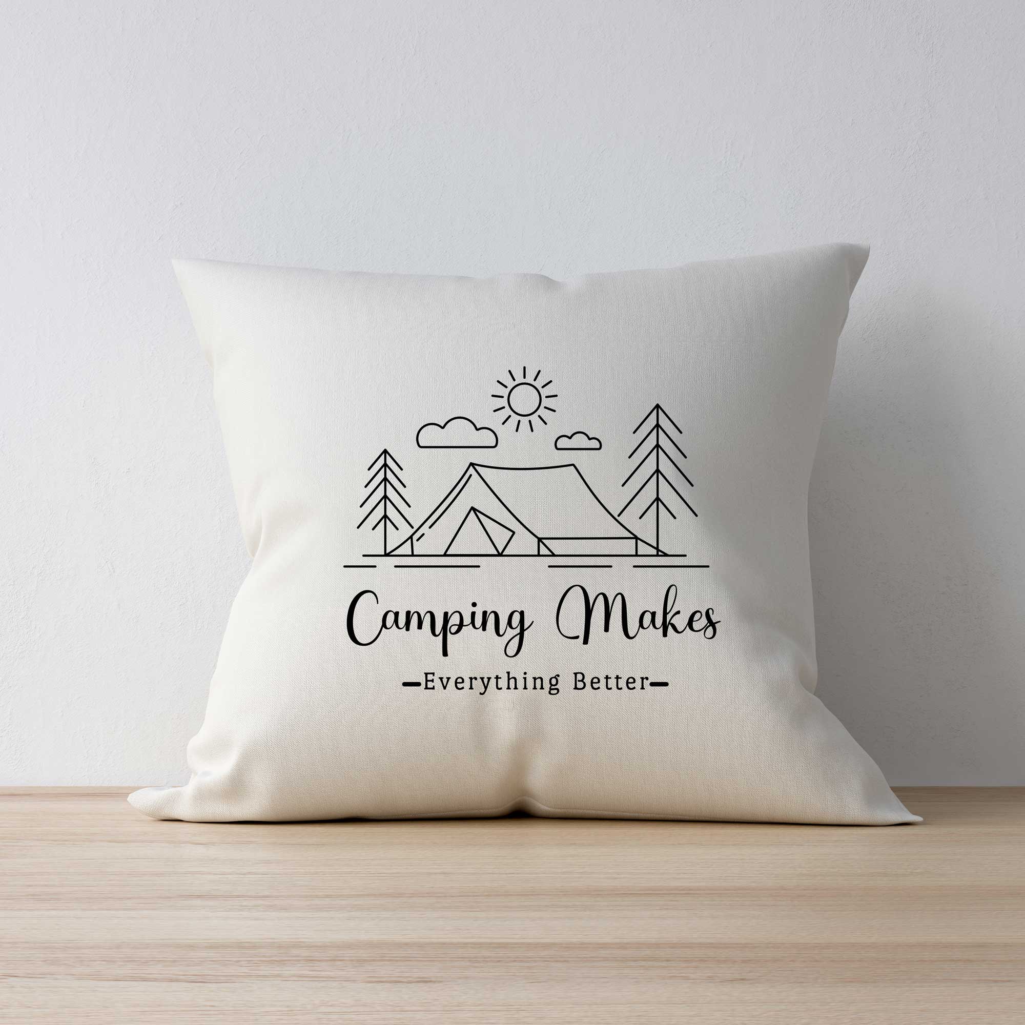 Camping cushion "Camping makes..."