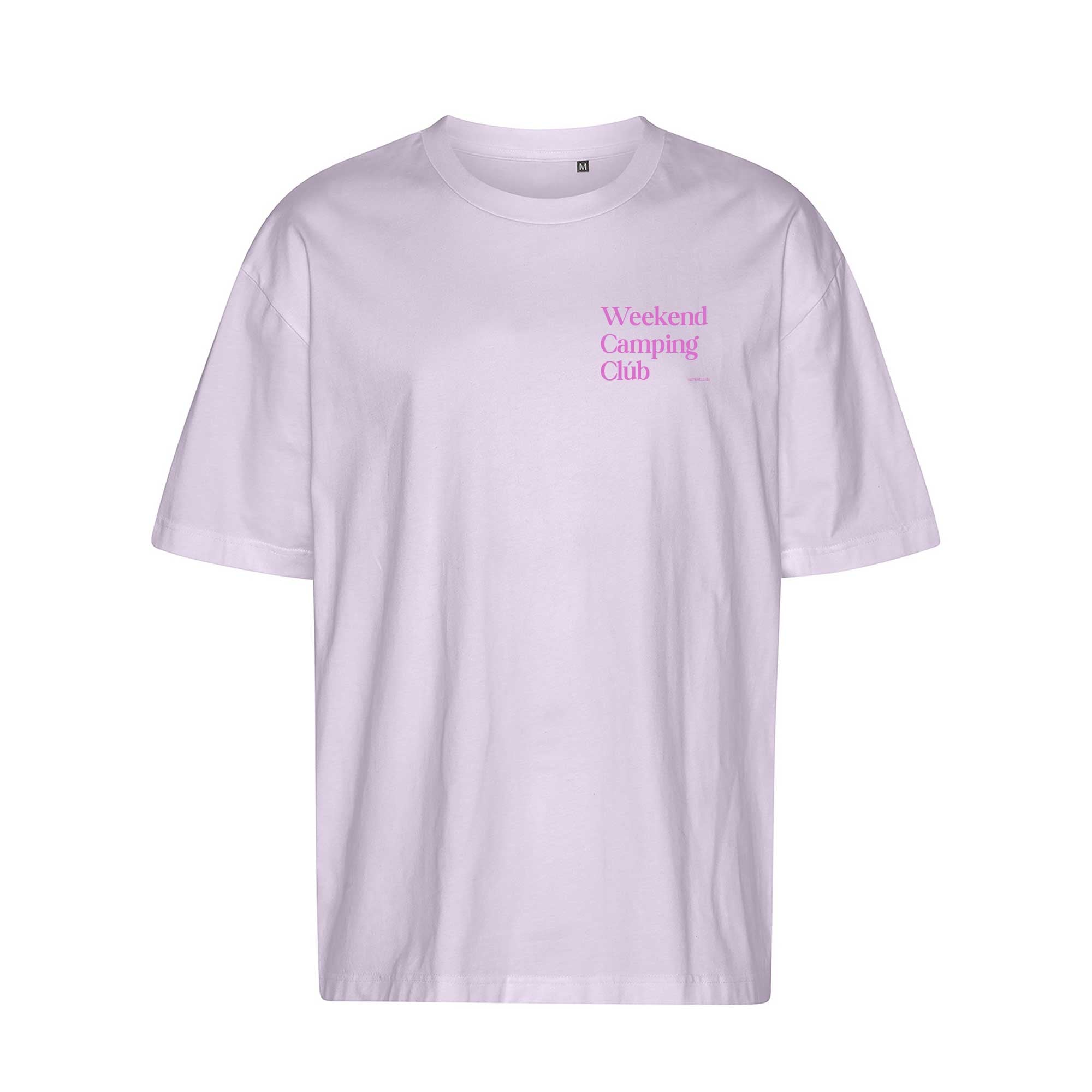 Oversized T-Shirt LAVENDEL "Weekend Camping Club"