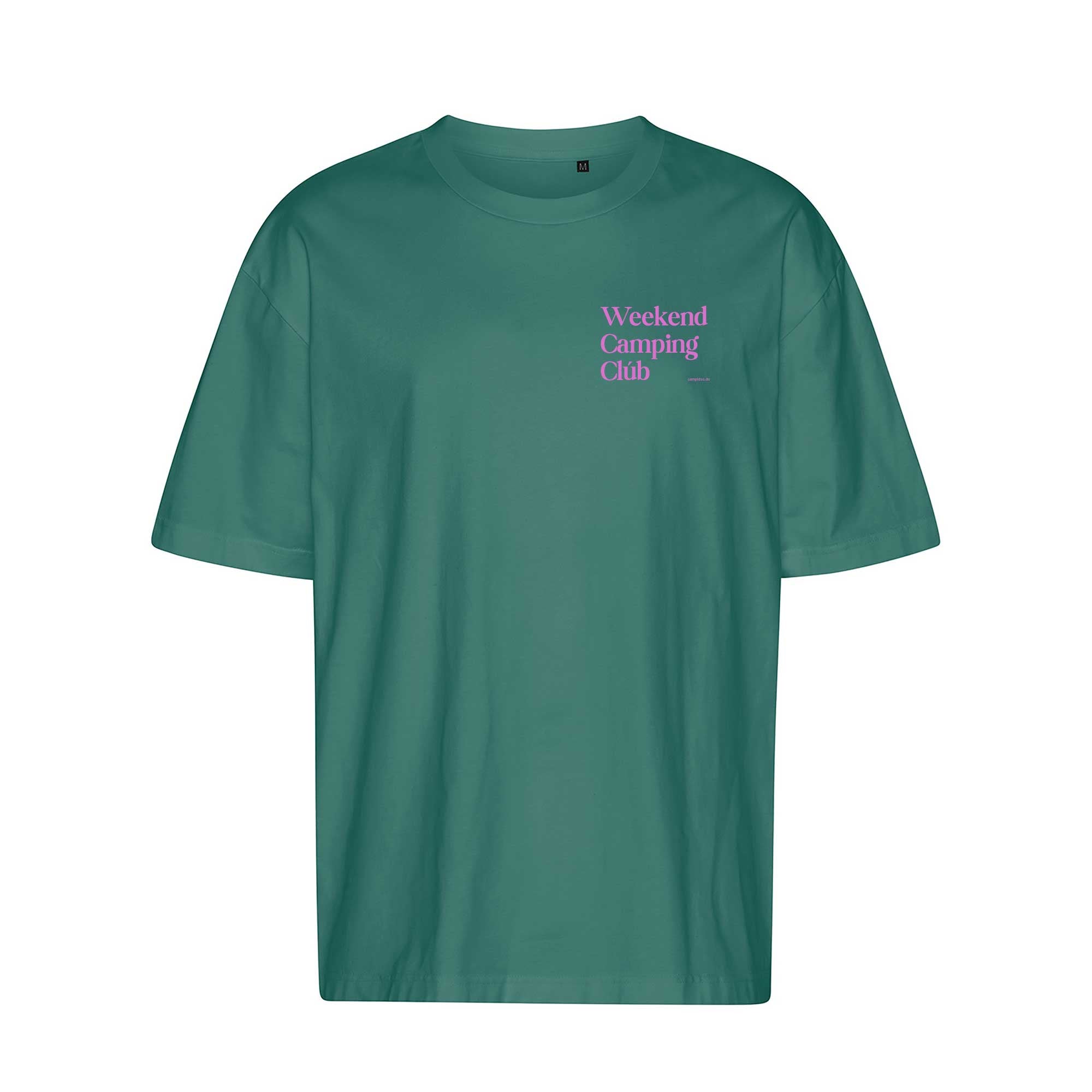 Oversized T-Shirt TEAL "Weekend Camping Club"