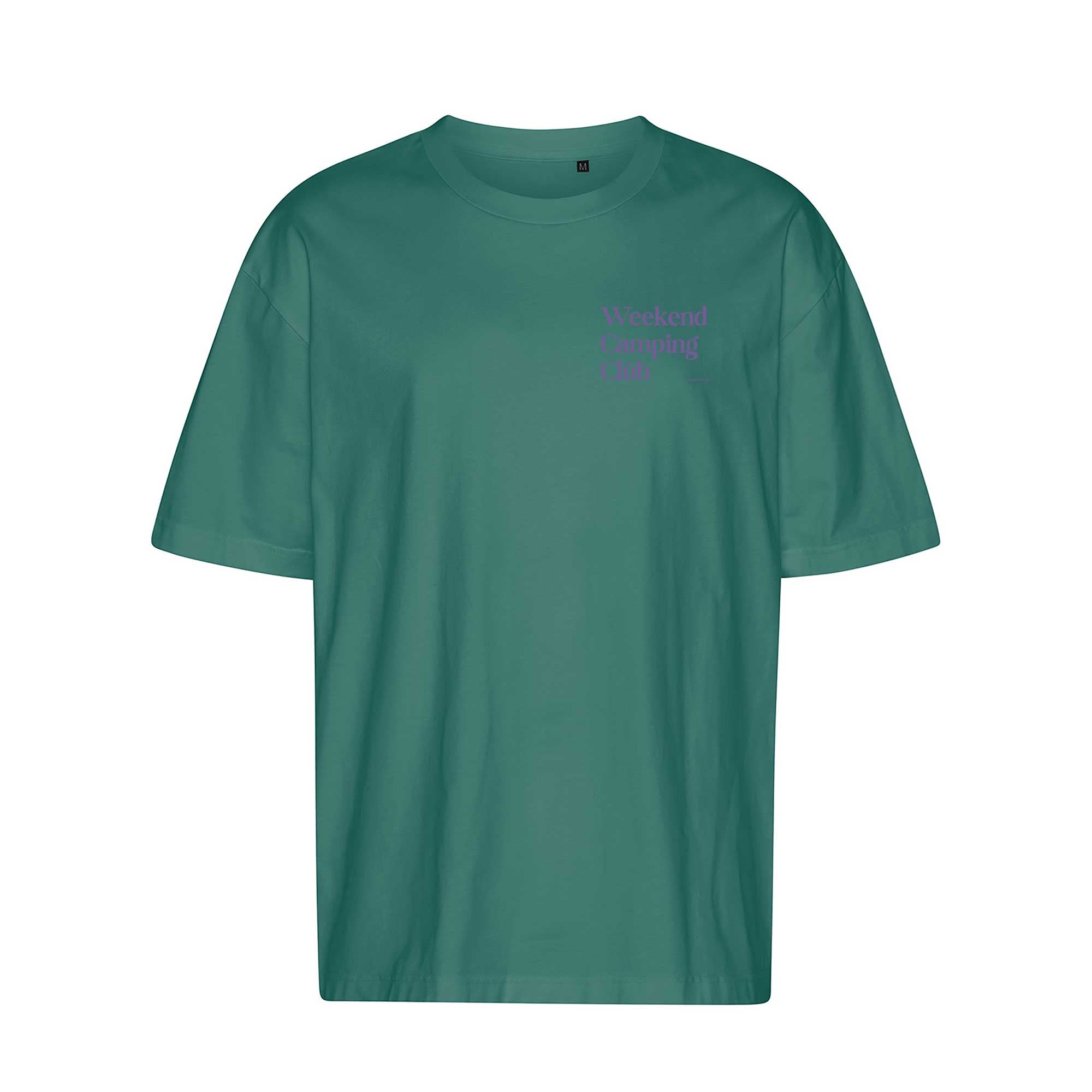 Oversized T-Shirt TEAL "Weekend Camping Club"
