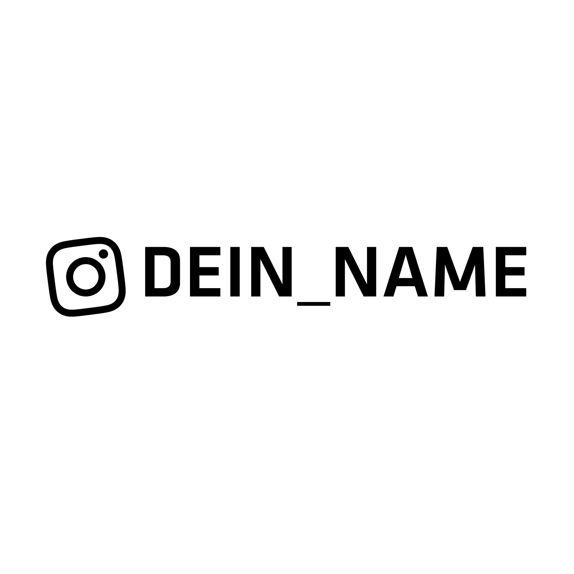 Aufkleber "Instagram Name"