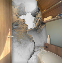 Wall foil golden marble