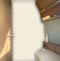 XXL Wand Dekorfolie "Metrofliesen Creme"