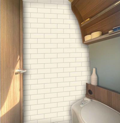 XXL wall decorative film "Metro tiles Petrol"