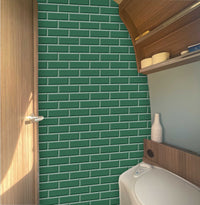 Lámina decorativa de pared XXL "Azulejos Metro Petrol"