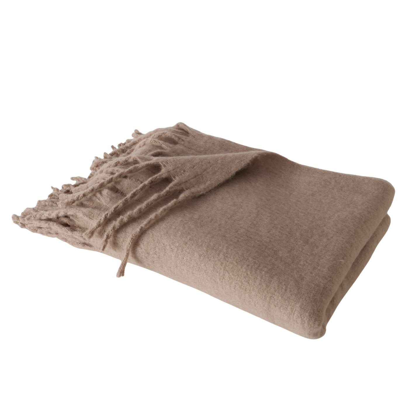 Decke Scondi, Polyester, Einfarbig, Taupe, B 130 cm