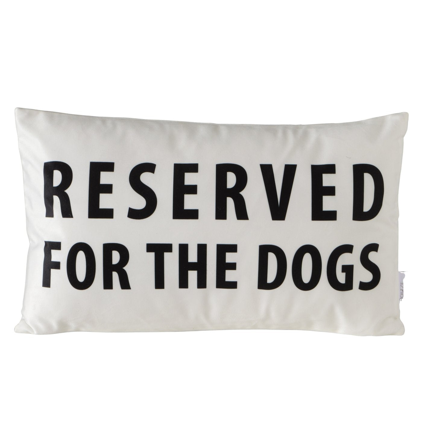 Kissen Reserved, Polyester, Rechteck, Schwarz/Weiß, 50x30 cm