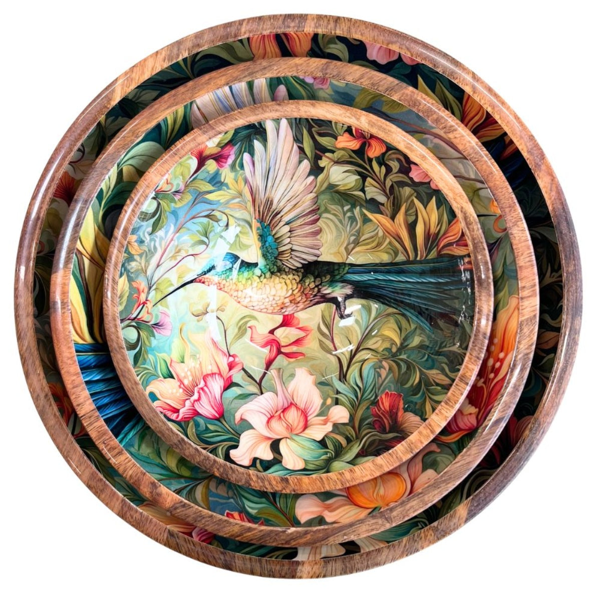 Mangoholz Schalen Hummingbird