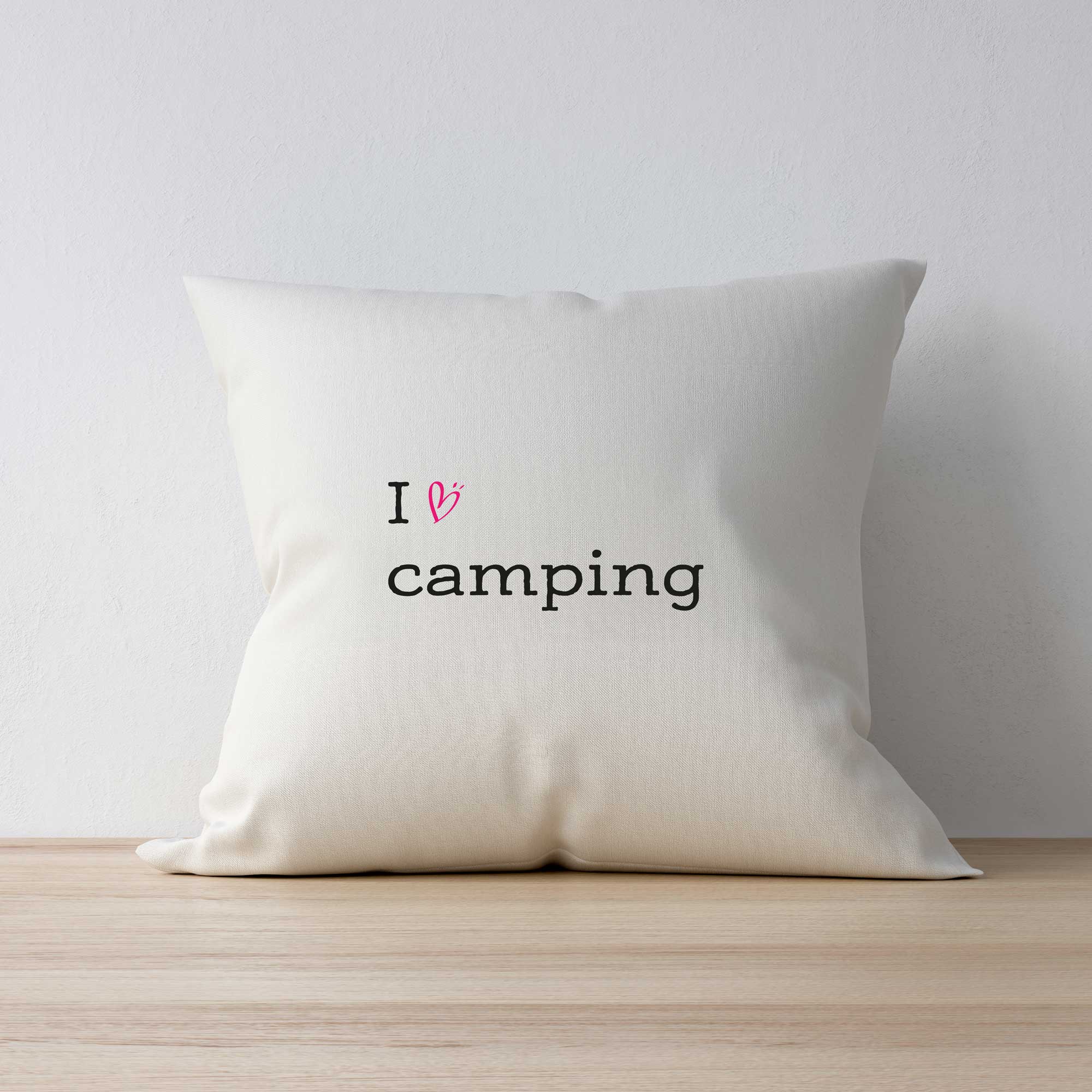 Almohada de camping "Me encanta acampar"