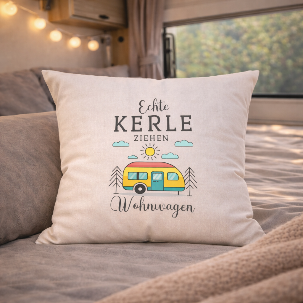Camping cushion "Real guys pull caravans"